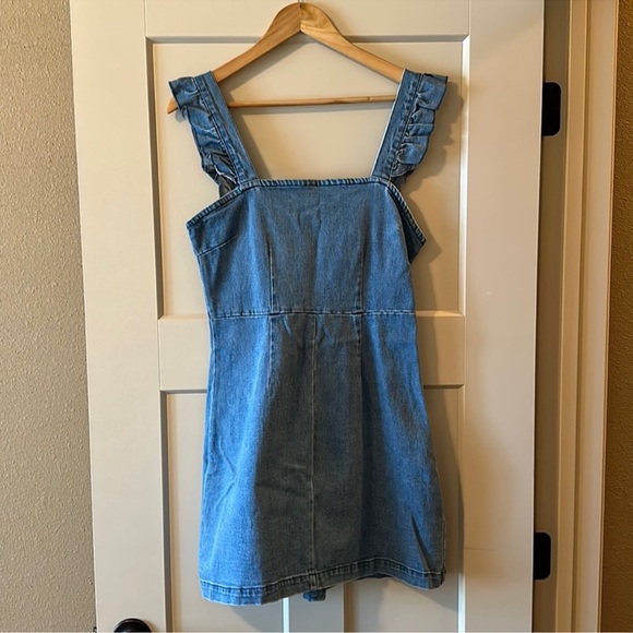 Show me your Mumu Ruthie Ruffle Dress- Size L- Amalfi blue denim - Picture 4 of 4